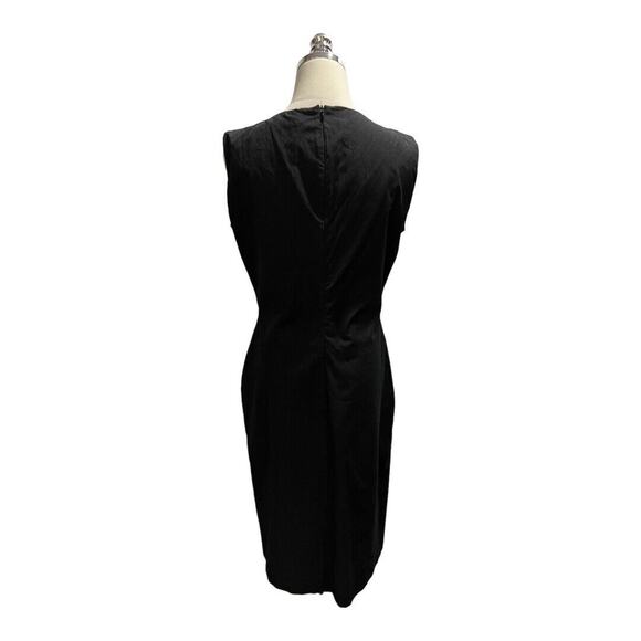 Jil Sander Women's Sleeveless Sheath Dress Black Pin Hole Design Sz Lg/US 8/40 - Picture 3 of 11